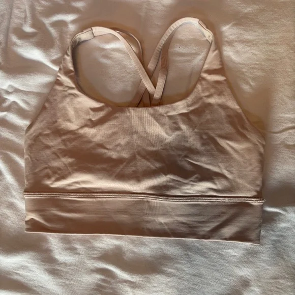 Lululemon Long Line Energy Bra in Blush Nude Size 8 - Picture 5 of 10